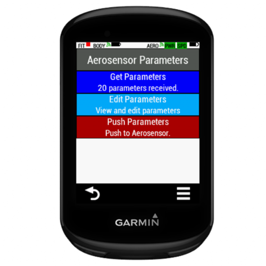 5. Return to “Aerosensor Parameters” menu.