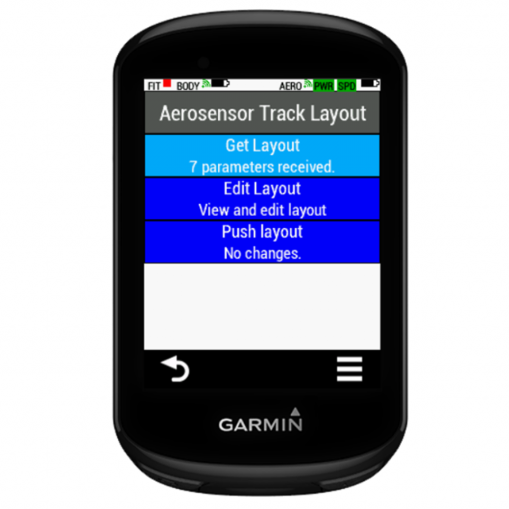 1. Go to Menu-> Aerosensor Settings->Track. and ensure that the parameters have been received. If not, select "Get Layout".